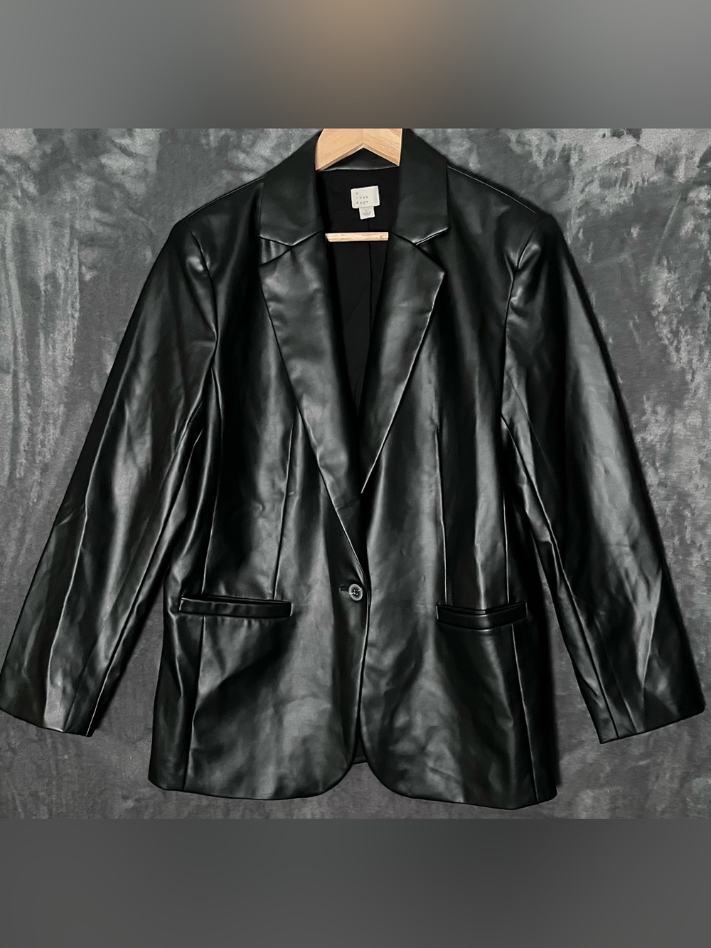 A New Day Women's Faux Leather Blazer Size L